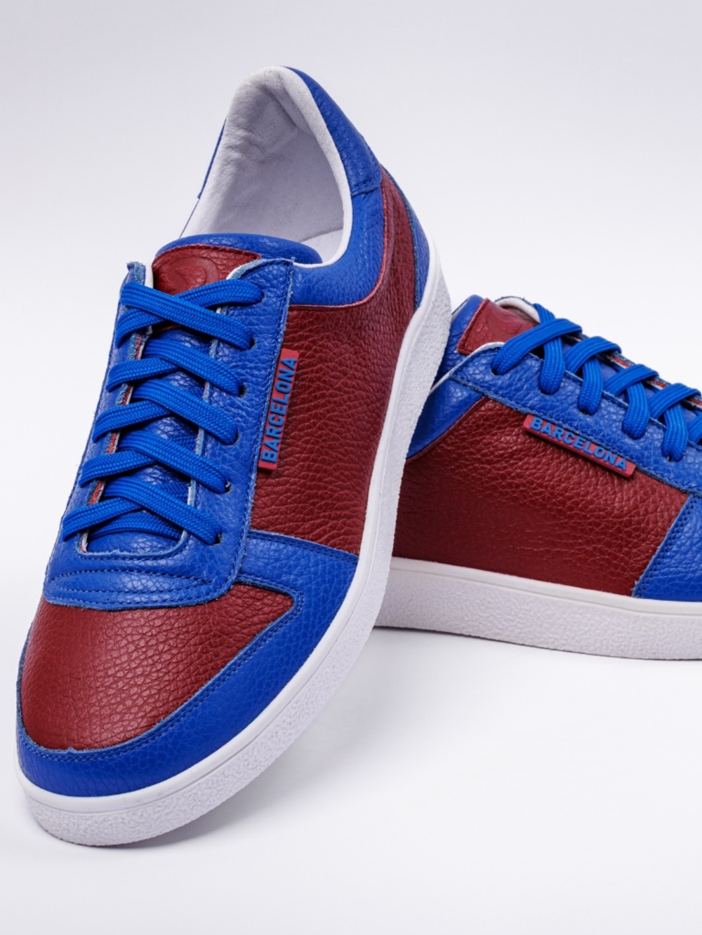 Club Shoes Relics Leather Sneaker Red-Blue"Barcelona"